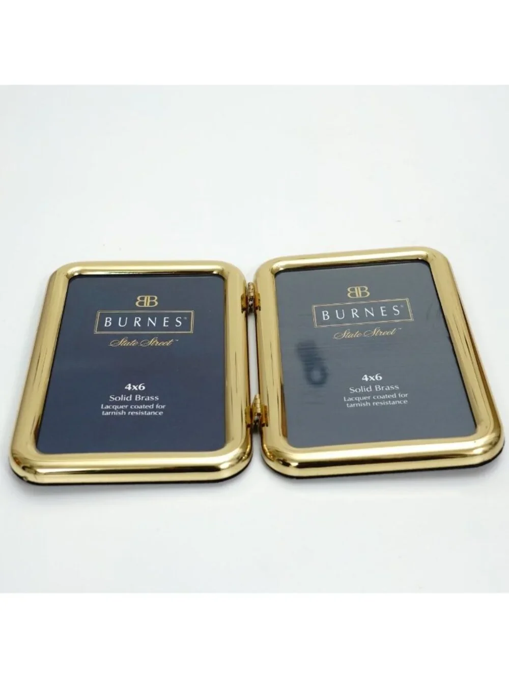 Burnes State Street Double 4x6 Frame Solid Brass Goldtone